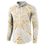 Maori Rugby Custom Ngaru Mangopare Button Sweatshirt Koura Niho Taniwha Motif