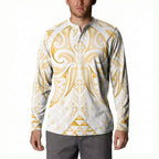 Maori Rugby Custom Ngaru Mangopare Button Sweatshirt Koura Niho Taniwha Motif