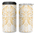Maori Rugby Custom Ngaru Mangopare 4 in 1 Can Cooler Tumbler Koura Niho Taniwha Motif