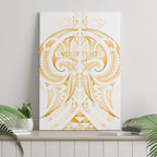 Maori Rugby Custom Ngaru Mangopare Canvas Wall Art Koura Niho Taniwha Motif
