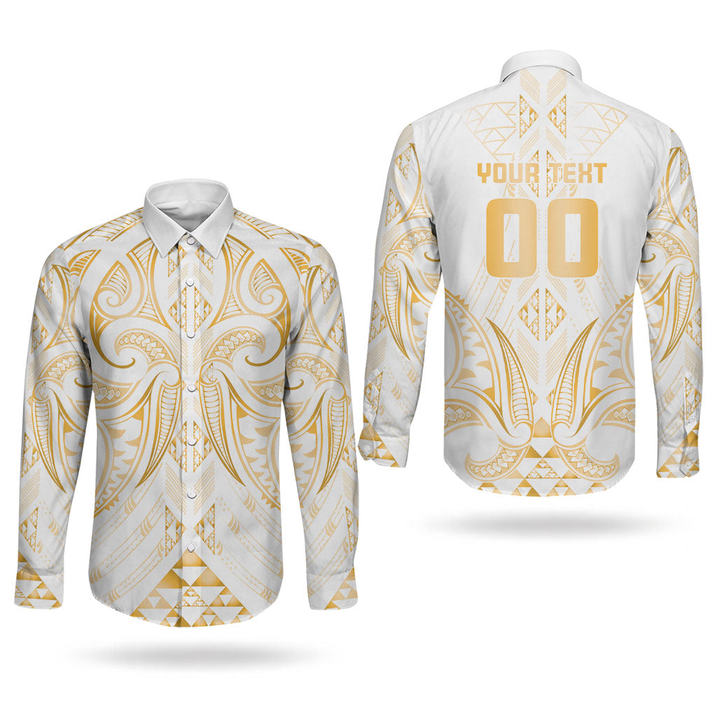 Maori Rugby Custom Ngaru Mangopare Couples Matching Off Shoulder Short Dress and Long Sleeve Button Shirt Koura Niho Taniwha Motif