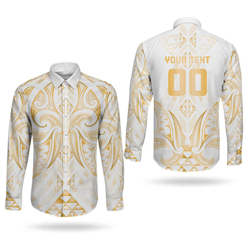 Maori Rugby Custom Ngaru Mangopare Couples Matching Off Shoulder Short Dress and Long Sleeve Button Shirt Koura Niho Taniwha Motif