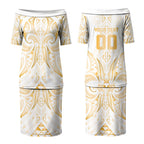 Maori Rugby Custom Ngaru Mangopare Couples Matching Puletasi and Hawaiian Shirt Koura Niho Taniwha Motif
