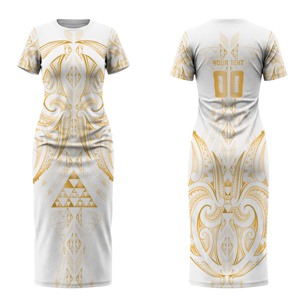 Maori Rugby Custom Ngaru Mangopare Couples Matching Short Sleeve Bodycon Dress and Long Sleeve Button Shirt Koura Niho Taniwha Motif