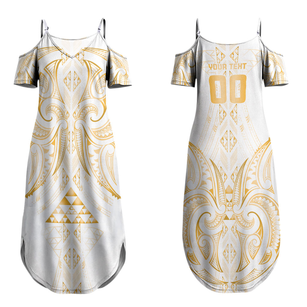 Maori Rugby Custom Ngaru Mangopare Couples Matching Summer Maxi Dress and Hawaiian Shirt Koura Niho Taniwha Motif