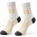 Maori Rugby Custom Ngaru Mangopare Crew Socks Koura Niho Taniwha Motif