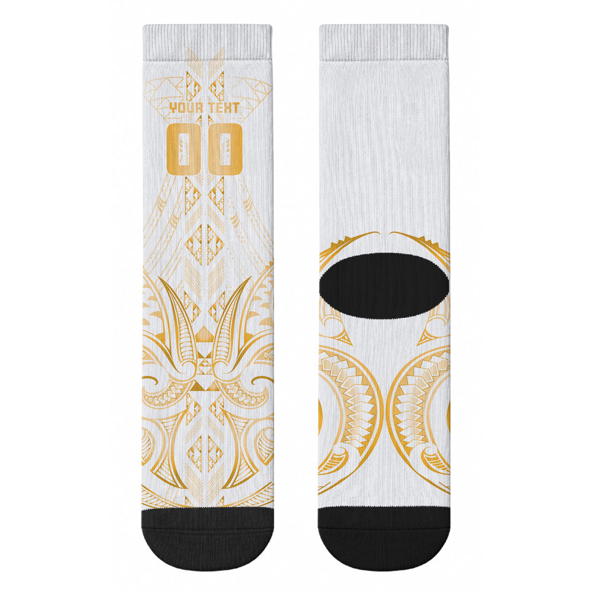 Maori Rugby Custom Ngaru Mangopare Crew Socks Koura Niho Taniwha Motif
