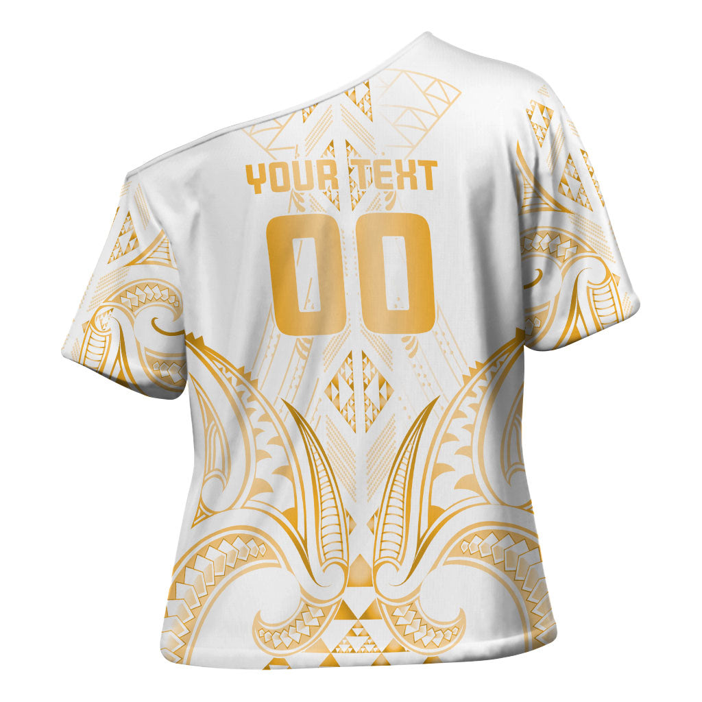 Maori Rugby Custom Ngaru Mangopare Cross Shoulder Shirt Koura Niho Taniwha Motif