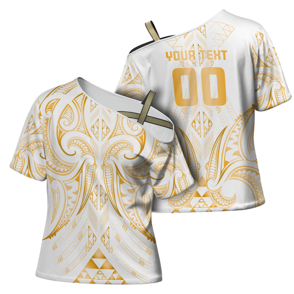 Maori Rugby Custom Ngaru Mangopare Cross Shoulder Shirt Koura Niho Taniwha Motif