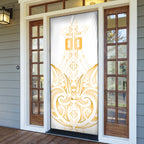 Maori Rugby Custom Ngaru Mangopare Door Cover Koura Niho Taniwha Motif