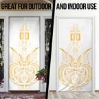 Maori Rugby Custom Ngaru Mangopare Door Cover Koura Niho Taniwha Motif
