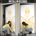 Maori Rugby Custom Ngaru Mangopare Door Cover Koura Niho Taniwha Motif