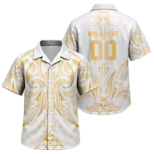 Maori Rugby Custom Ngaru Mangopare Family Matching Off The Shoulder Long Sleeve Dress and Hawaiian Shirt Koura Niho Taniwha Motif