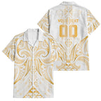 Maori Rugby Custom Ngaru Mangopare Family Matching Short Sleeve Bodycon Dress and Hawaiian Shirt Koura Niho Taniwha Motif