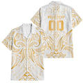 Maori Rugby Custom Ngaru Mangopare Family Matching Summer Maxi Dress and Hawaiian Shirt Koura Niho Taniwha Motif