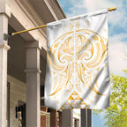 Maori Rugby Custom Ngaru Mangopare Garden Flag Koura Niho Taniwha Motif