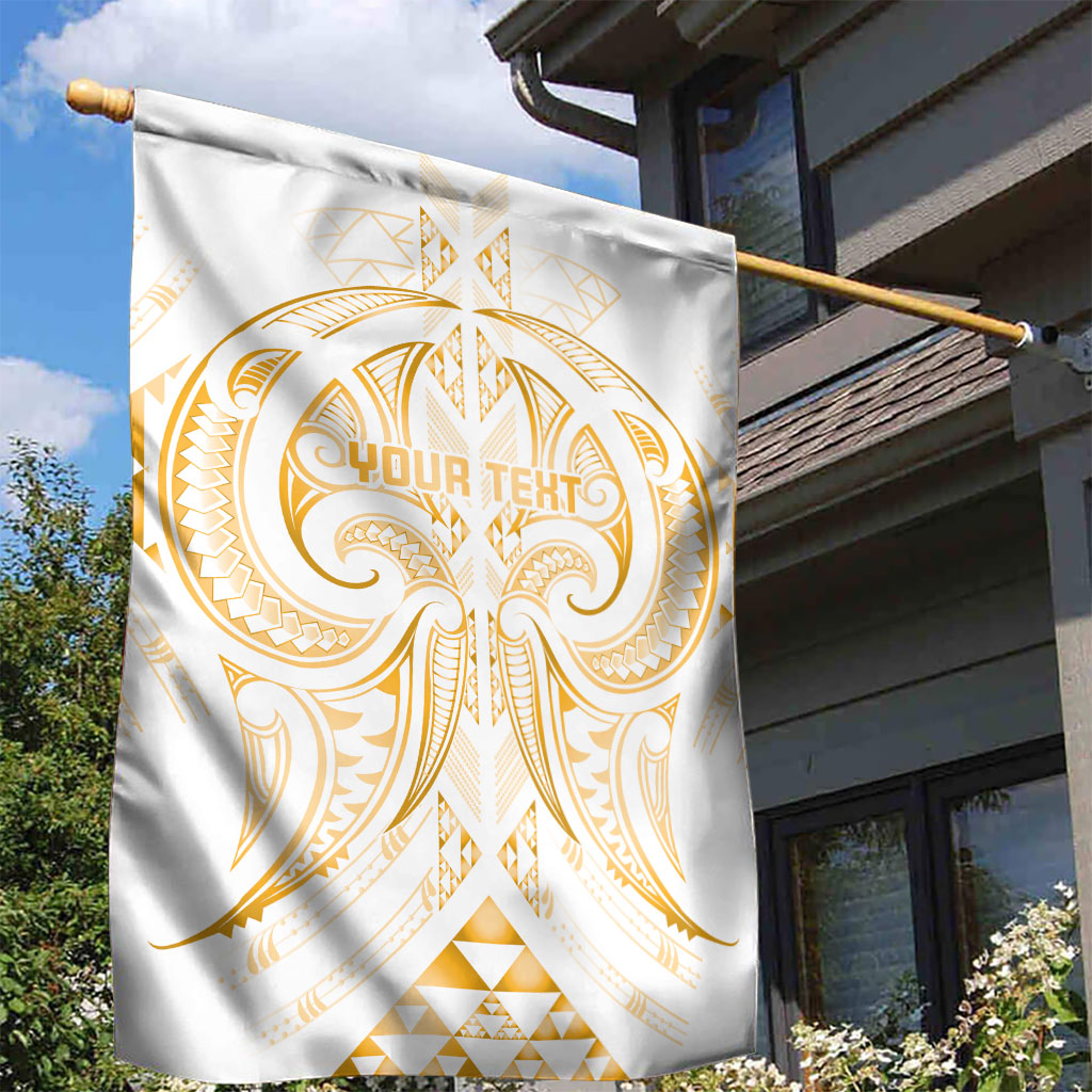 Maori Rugby Custom Ngaru Mangopare Garden Flag Koura Niho Taniwha Motif