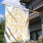 Maori Rugby Custom Ngaru Mangopare Garden Flag Koura Niho Taniwha Motif