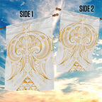 Maori Rugby Custom Ngaru Mangopare Garden Flag Koura Niho Taniwha Motif