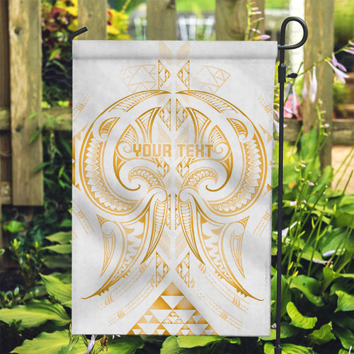 Maori Rugby Custom Ngaru Mangopare Garden Flag Koura Niho Taniwha Motif