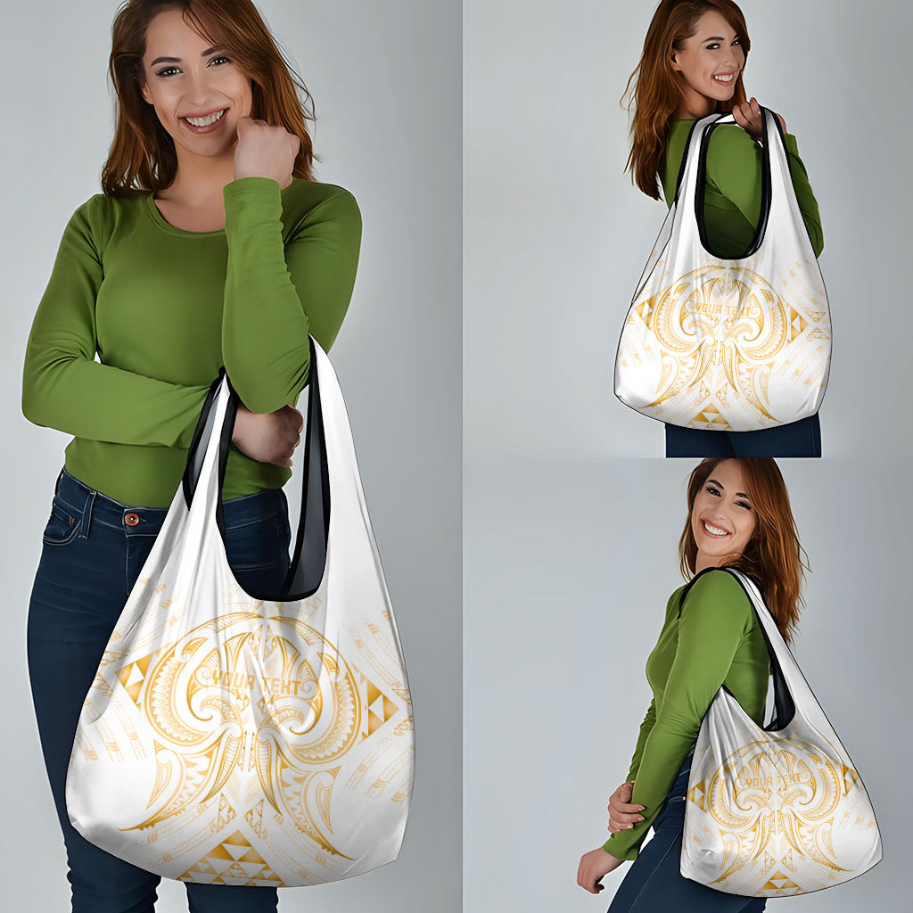 Maori Rugby Custom Ngaru Mangopare Grocery Bag Koura Niho Taniwha Motif