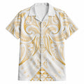 Maori Rugby Custom Ngaru Mangopare Hawaiian Shirt Koura Niho Taniwha Motif
