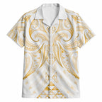 Maori Rugby Custom Ngaru Mangopare Hawaiian Shirt Koura Niho Taniwha Motif