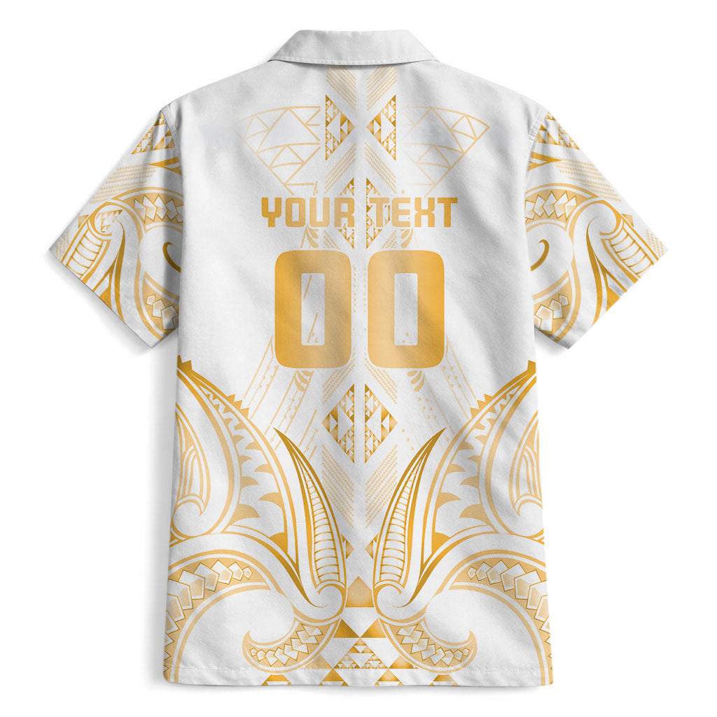 Maori Rugby Custom Ngaru Mangopare Hawaiian Shirt Koura Niho Taniwha Motif