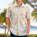 Maori Rugby Custom Ngaru Mangopare Hawaiian Shirt Koura Niho Taniwha Motif