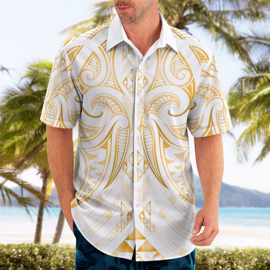 Maori Rugby Custom Ngaru Mangopare Hawaiian Shirt Koura Niho Taniwha Motif