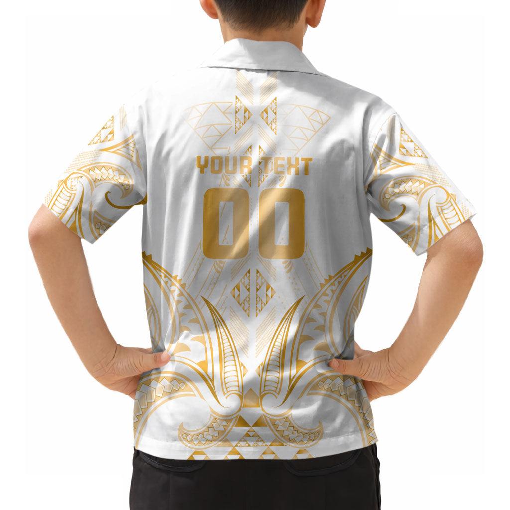 Maori Rugby Custom Ngaru Mangopare Hawaiian Shirt Koura Niho Taniwha Motif