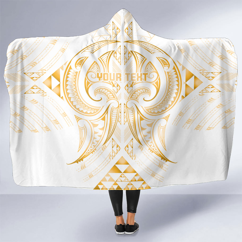 Maori Rugby Custom Ngaru Mangopare Hooded Blanket Koura Niho Taniwha Motif