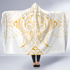 Maori Rugby Custom Ngaru Mangopare Hooded Blanket Koura Niho Taniwha Motif