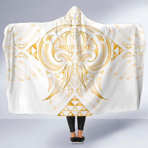 Maori Rugby Custom Ngaru Mangopare Hooded Blanket Koura Niho Taniwha Motif