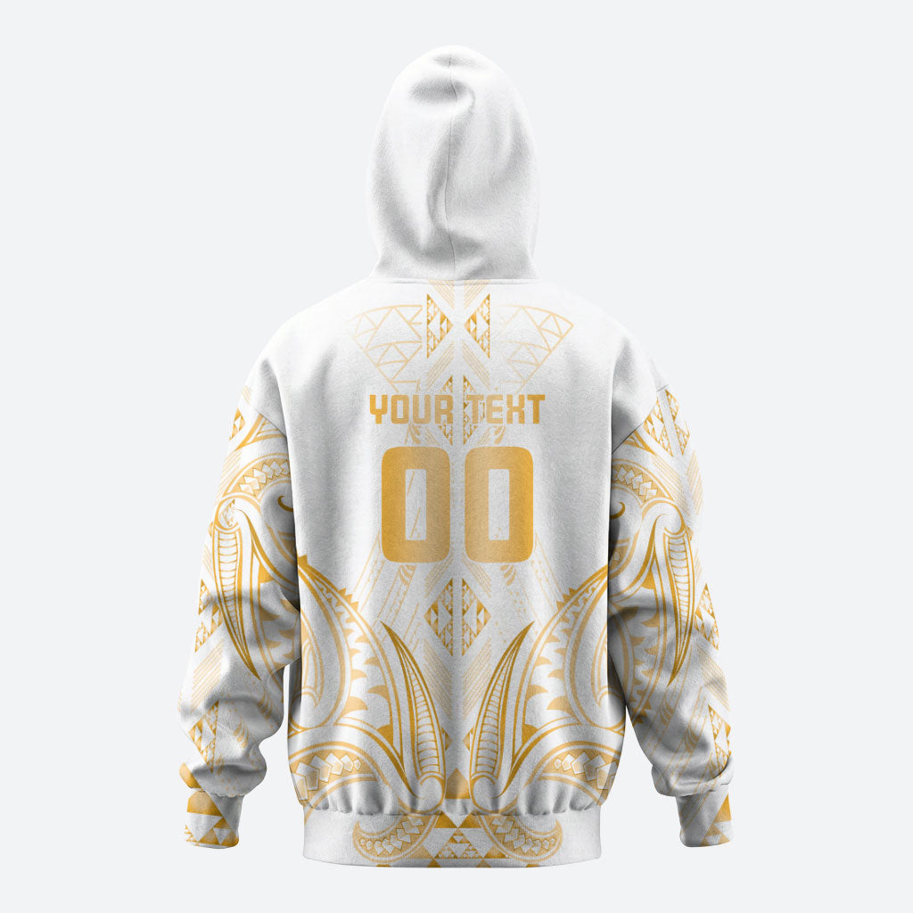 Maori Rugby Custom Ngaru Mangopare Hoodie Koura Niho Taniwha Motif