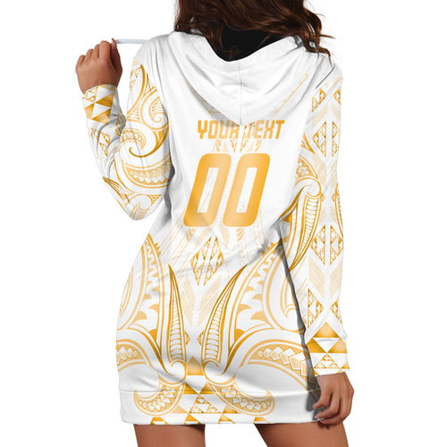 Maori Rugby Custom Ngaru Mangopare Hoodie Dress Koura Niho Taniwha Motif