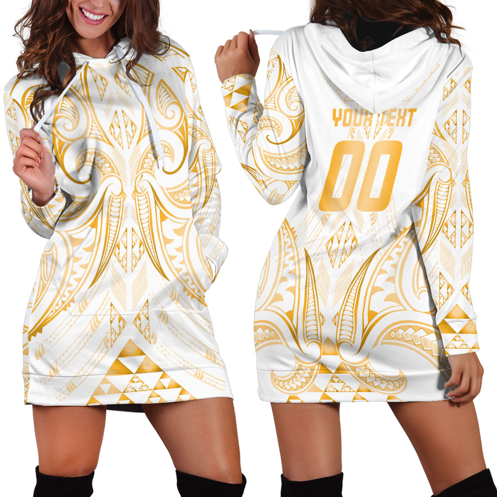 Maori Rugby Custom Ngaru Mangopare Hoodie Dress Koura Niho Taniwha Motif