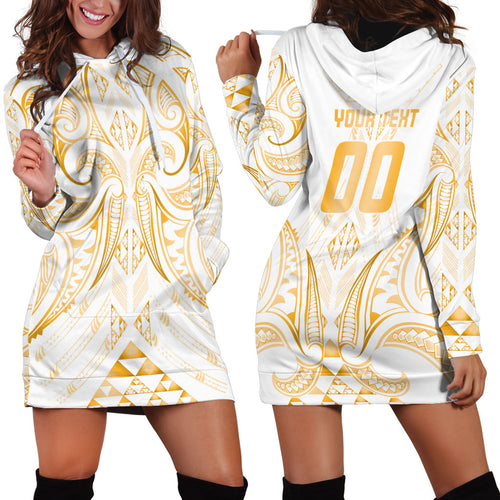 Maori Rugby Custom Ngaru Mangopare Hoodie Dress Koura Niho Taniwha Motif