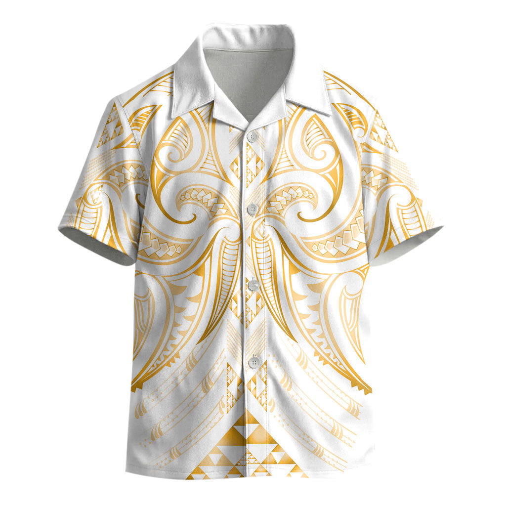 Maori Rugby Custom Ngaru Mangopare Kid Hawaiian Shirt Koura Niho Taniwha Motif