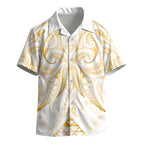 Maori Rugby Custom Ngaru Mangopare Kid Hawaiian Shirt Koura Niho Taniwha Motif