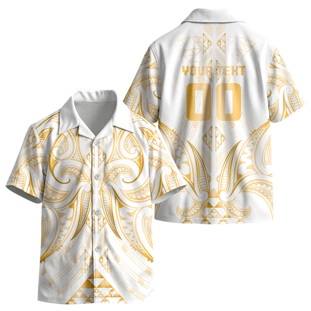 Maori Rugby Custom Ngaru Mangopare Kid Hawaiian Shirt Koura Niho Taniwha Motif