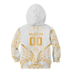 Maori Rugby Custom Ngaru Mangopare Kid Hoodie Koura Niho Taniwha Motif