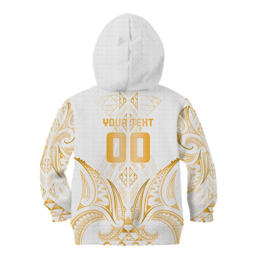 Maori Rugby Custom Ngaru Mangopare Kid Hoodie Koura Niho Taniwha Motif