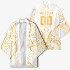 Maori Rugby Custom Ngaru Mangopare Kimono Koura Niho Taniwha Motif