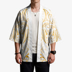 Maori Rugby Custom Ngaru Mangopare Kimono Koura Niho Taniwha Motif