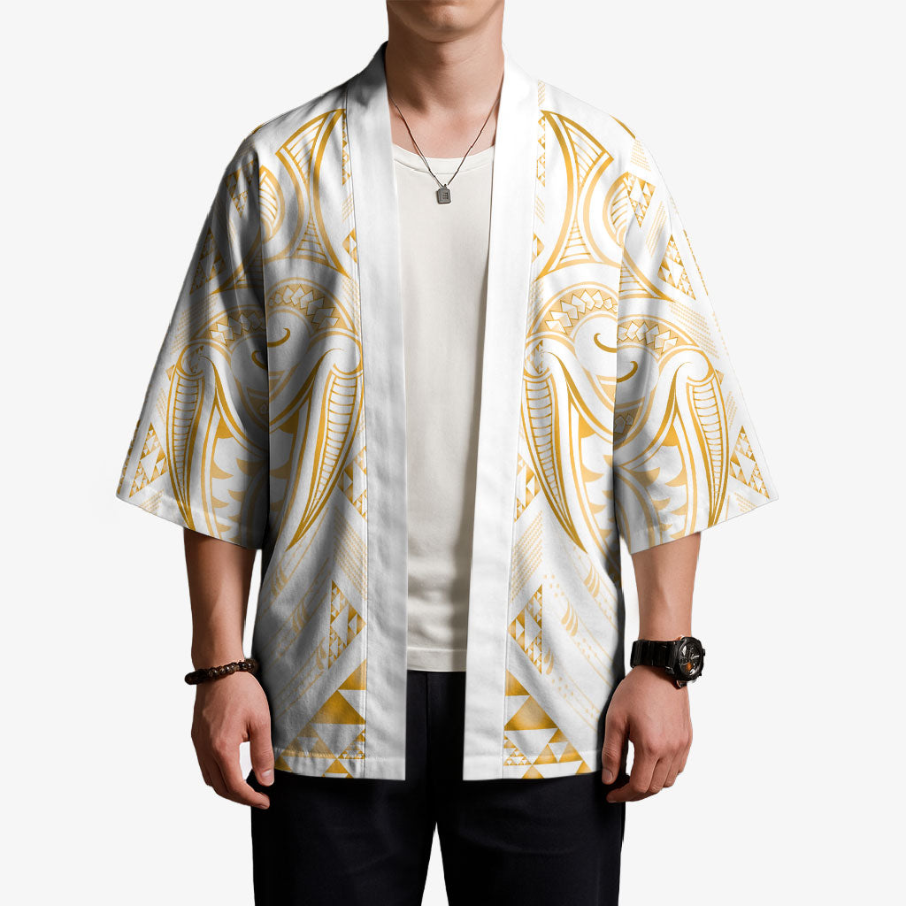 Maori Rugby Custom Ngaru Mangopare Kimono Koura Niho Taniwha Motif