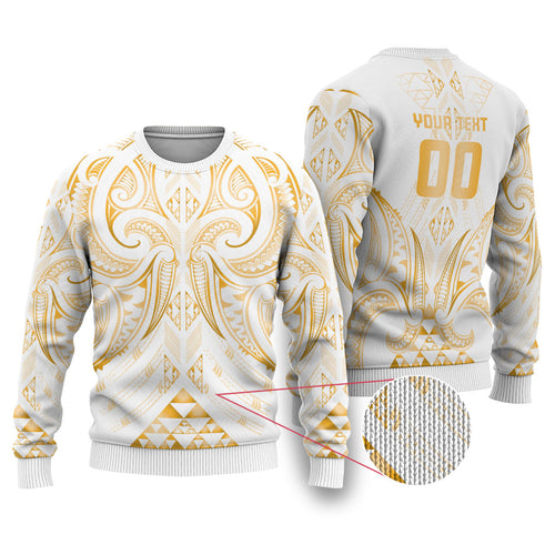 Maori Rugby Custom Ngaru Mangopare Ugly Christmas Sweater Koura Niho Taniwha Motif