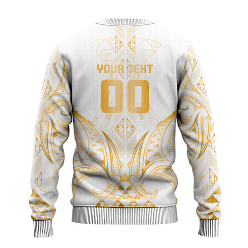 Maori Rugby Custom Ngaru Mangopare Ugly Christmas Sweater Koura Niho Taniwha Motif