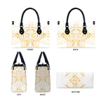 Maori Rugby Custom Ngaru Mangopare Leather Bag Koura Niho Taniwha Motif