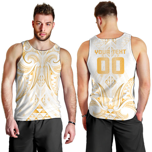 Maori Rugby Custom Ngaru Mangopare Men Tank Top Koura Niho Taniwha Motif